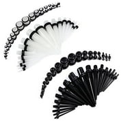 Gauges Plugs Tapers Bodyj4you Gauges Kit Plugs Tapers Acrylic Glow Dark 14g 00g Ear Stretching Set 72 Pieces