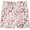 thumbnail image 4 of NICKSUN Shorts de Pyjama Amusants pour Hommes, Bas de Pyjama Courts Doux avec Poches, Imprimé Léopard Rose Doré, S, 4 of 6