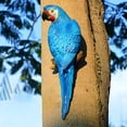 thumbnail image 4 of Mdesiwst Figurine Parrot Shape Table Top Ornaments Resin Tree Hanging Animal Sculpture for Patio, 4 of 8