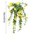 thumbnail image 2 of Trompeta artificial flor guirnalda simulación floral vid colgante de pared flor falsa de plástico, amarillo Inevent HA8323-02B, 2 of 6