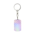 thumbnail image 2 of Uemuo Fish Scale1 Pattern Rectangular Metal Keychain - Durable, Stylish, and Personalized Key Ring for Men and Women,Engraved Keychain,Gift Slim Sturdy Keychain, 2 of 7