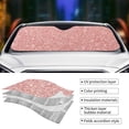 thumbnail image 4 of Kdxio Rose Gold Pink Glitter Print Front Windshield Sun Shade,Folding Auto Sunshade for Car Truck SUV-Small, 4 of 7