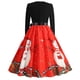 thumbnail image 4 of Vestido de mujer Patchword Vintage Rockabilly Vestidos Vestido de fiesta con lazo de Navidad Fridja  nbo1881, 4 of 7