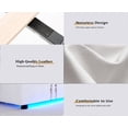 thumbnail image 6 of Blotout Faux Leather Bed Frame Queen Size with 4 Drawers & USB Charging Station & LED Light Headboard Footboard, Modern Upholstered Platform Bed, No Box Spring Needed, White, 6 of 9