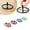 Multicolor, variant on Novelty Spinning Tops 4 Pcs Plastic Forever Spinning Circle Suspended Exclamation Mark for Birthday Party Table Toy