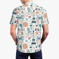 thumbnail image 4 of Daiia Eiffel Tower Pattern Men’s Polo Shirts,Solid Deck Shirt,Classic Fit, Breathable Cotton Polo for Casual and Sport Wear-Small, 4 of 9