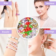 Jewelry Making Kit, 1960 pcs Jewelry Making Supplies Includes Jewelry Beads, Instructions, Findings, Wire for Bracelet, Necklace, Earrings Making Kit for Adults by Inscraft