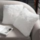 thumbnail image 4 of 2 Pieces Fluffy Pillow Covers, Square Faux Fur Pillows Soft Artificial Fur Throw Pillowcase Fluffy Fur Fur Pillows Decorative Throw Pillows, 4 of 4