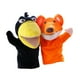 thumbnail image 3 of 2 piezas de títeres de mano de animales Feats Crow Crow Fun lindo Títeres de mano de manos Lenos de peluche para el juego de roles Prescolar, 3 of 9