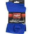 thumbnail image 3 of Calcetas de Béisbol y Softbol Rawlings 2 Pares Azul Real Medianas, 3 of 7