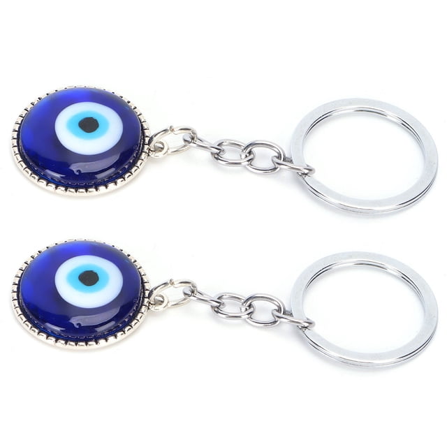 ZPSHYD Llavero de Ojo Malvado de 2 uds, Llavero de Ojo de la Suerte Amuleto de Esmalte de Color de aleación Duradera para protección de la Buena Suerte, Bolsa de joyería Colgante de Cartera