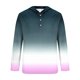thumbnail image 4 of Blusa de manga larga con capucha para hombre, estilo informal, con botones, estampado degradado, de poliéster, 4 of 4