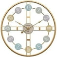 thumbnail image 3 of Writings on the Wall Colorful Numbers Wall Clock, Stylish and Latest, Handmade, Quartz Mechanism, Gold, 1.5 feet, Wall Mount, Round, 3 of 3