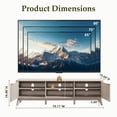 thumbnail image 3 of KeyWhat 70" TV Stand with 2 Soft Close Door, Modern Entertainment Center Console Table, Media Furniture for Living Room, Alder White, 3 of 7