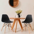 thumbnail image 4 of Dining Room Chairs Modern Style, Weight capacity: 211 lbs.  Shell, Set of 2, Black, 4 of 7