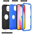 thumbnail image 6 of Xhy iPhone 14 Plus Case with Privacy Screen and Lens Protector Military Grade Heavy Duty 3 in 1 Shockproof Armor Durable Detachable for iPhone 14 Plus 6.7 inch 2022 Phone -Black+Dark Blue, 6 of 6