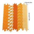 thumbnail image 6 of 100Pcs Biodegradable Paper Straws Colorful Striped Print Food-Grade Safe Drinking Straws Party Supplies, 6 of 8