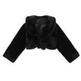 thumbnail image 4 of MSemis Kids Girls Long Sleeve Faux Fur Coat Jacket Wedding Shawl Bolero Shrug Cardigan, 4 of 5
