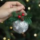 thumbnail image 4 of Christmas Ornament Ball | PVC High End Foam Design | Red Rose Gold Silver | Multiple Styles Glossy Matte Glitter | Pre-Installed Hanging Lanyard | Home Holiday Tree Wreath Decor | 7.5x13cm | 1 Piece, 4 of 6