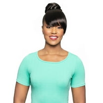 Alicia Beauty Foxy Silver Collections, Fusion High Heat Synthetic, 2 in I Dome with Bang Short Straight Style Hair Piece Drawstring, Instant accessories - DUET 6 (F1BBG)