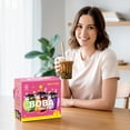 thumbnail image 3 of O’s Bubble Open-to-Eat Boba Party Kit – 6 Servings – classic 3 Variety Flavors - Brown Sugar, Matcha, Taro Glazed No Cooking Boba Packets, 3 of 10