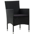 thumbnail image 5 of vidaXL Patio Furniture Set 5 Piece Patio Sectional Sofa with Table Poly Rattan, 5 of 11