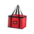 thumbnail image 2 of 1-Pack Insulated Food Delivery Bag, Commercial Food Warmer for Eats, Insulated Reusable Grocery Cooler/Hot Bags, Tote Bag for Shopping/Travel, Catering Bag Red 35X26X23cm, 2 of 5