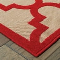 thumbnail image 2 of Style Haven  Cara Mixed Pile Quatrafoil Lattice Indoor/ Outdoor Area Rug Red/Sand 3'10" x 5'5" Polypropylene Trellis, Geometric 4' x 6' Accent,, 2 of 5