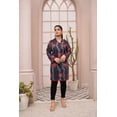 thumbnail image 6 of Indian Pakistani Short Kurti Tunic Tops - Printed Khaddar Fabric for Women - Office & Casual Wear, Modern Design, M-3XL, 6 of 6
