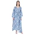 thumbnail image 7 of Moomaya Womens Sleep Kaftan V-Neck Cover Up Long Caftan Maxi Dress, 7 of 7
