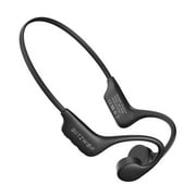 BlitzWolf Open Ear Bone Conduction Headphones, Underwater Headphones for Swimming, Built-in 32G Memory IPX8 Waterproof Bluetooth Headphones for Sports, Wireless Headset with Built-in Microphones