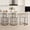 Sand, variant on Spruce & Spring 26" Fixed Counter Height Bar Stools Set of 2, Upholstered Counter Chairs with Curved Back & Channel Tufting, Metal Base for Kitchen Island & Home Bar, Green Fabric