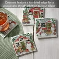 thumbnail image 2 of Thirstystone "Snowman's Farmhouse" 4-Pack  Tumbled Tile Coasters, 2 of 7