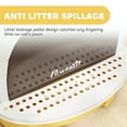 thumbnail image 5 of PawHut Cat Litter Box with Lid, Covered Kitty Litter Box with Scoop, Carbon Filter for Odor Control, Privacy, Easy to Clean, Yellow, 5 of 9