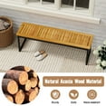 thumbnail image 6 of Costway 51" Wooden Outdoor Bench Patio Dining Bench with Acacia Wood Seat Natural, 6 of 9