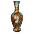 thumbnail image 4 of 8.25" X 8.25" X 20" Red And Gray Ceramic Foiled And Lacquered Ceramic Vase, 4 of 5