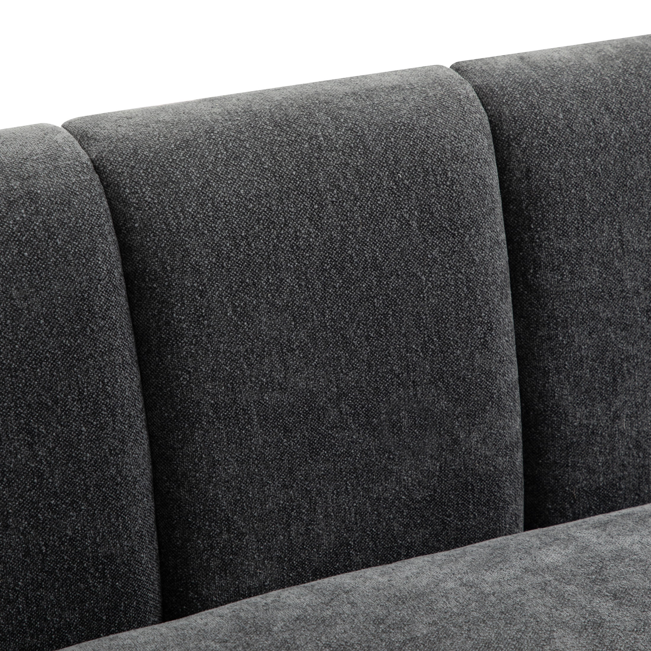 Christopher Knight Home 78.7" Chenille Loveseat Sofa, Modern Upholstered Couch with Square Arms, Dark Gray