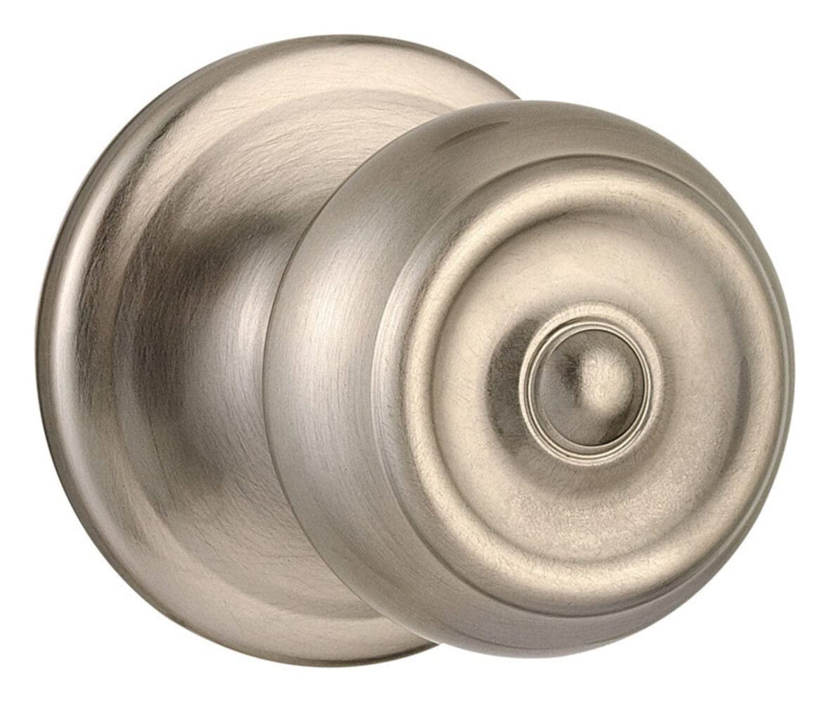 Weiser Welcome Home Passage Door Knob - Adjustable, Satin Nickel - Hall & Closet — Residential Use, Standard Application