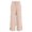 X3Beige, variant on lnmuld Girls Solid Crinkle Gauze Wide Leg Pants Elastic Drawstring Split Hem Casual Beach Trousers Size:5-6 Years
