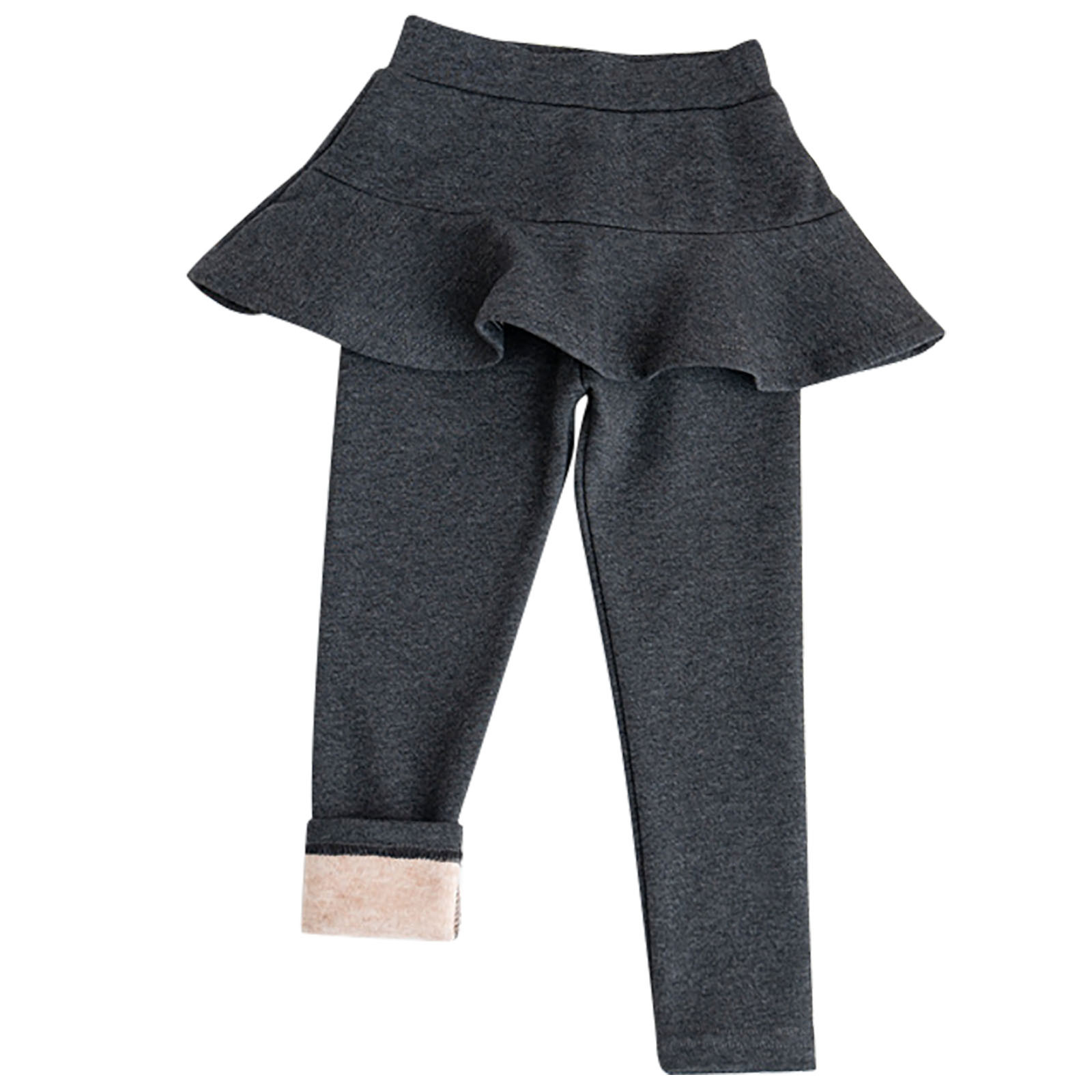 Leggings Filles Doublés Polaire – Hiver – Taille 2-8 Ans – Chauds Et Extensibles