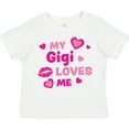 thumbnail image 3 of Inktastic Valentine's Day My Gigi Loves Me Hearts and Lips Boys or Girls Toddler T-Shirt, 3 of 5