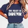 thumbnail image 2 of Short Sleeve Shirt for Women Trendy Y2k Style Casual Summer T Shirts Crewneck Comfy Basic Tee Top Dark Blue S, 2 of 5