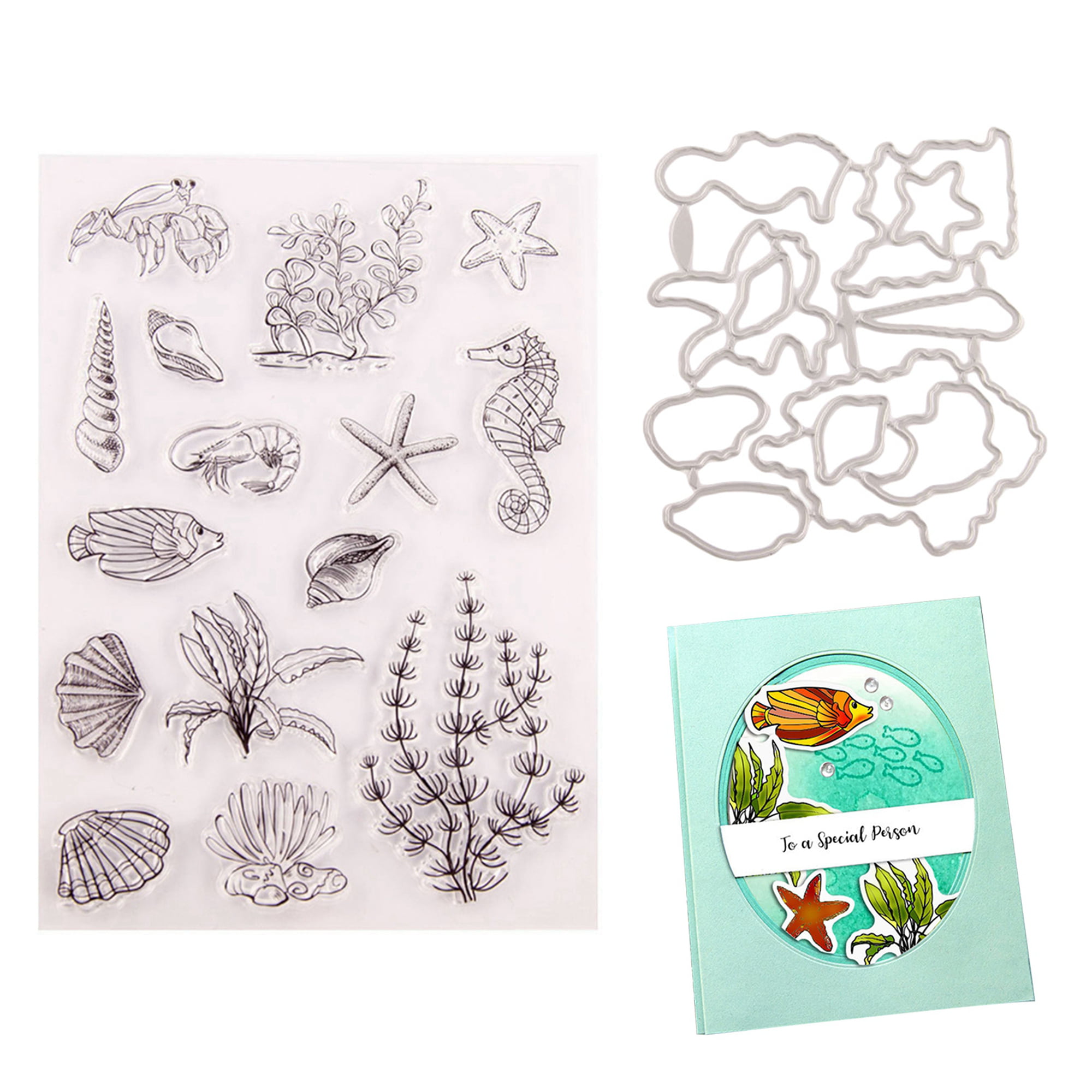 Father's Day Flowers Metal Cutting Die and Stamp Set for Scrapbooking Cardmaking 