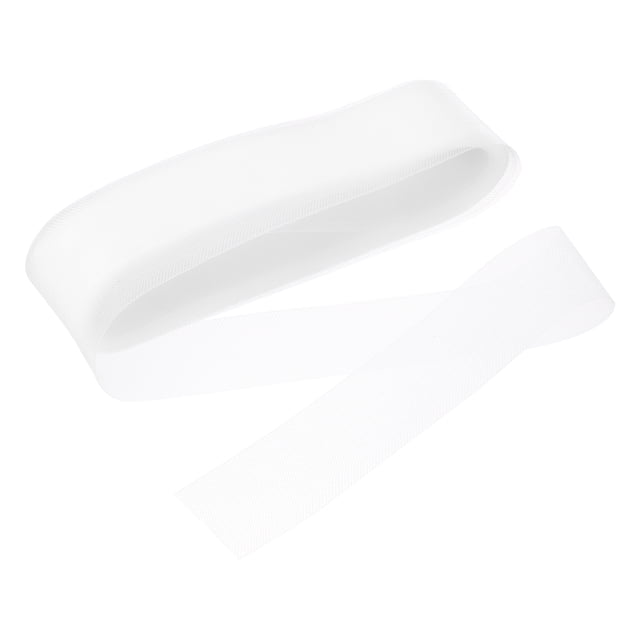 Uxcell 25 Yardas Trenza de Caballo Dura de 1.97" de Ancho para Poliéster Blanco