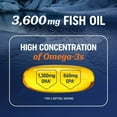 thumbnail image 2 of Triple Strength Omega 3 Fish Oil 3600 mg | EPA & DHA | Over 2100mg Omega-3 Fatty Acids | 1300mg EPA + 860mg DHA | Burpless Fish Oil Omega 3 Supplements | 120 Ct, 2 of 11