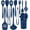 Blue, variant on Kitchen Utensils Set-12 Pieces Silicone Cooking Utensils Set Dishwasher Safe 392°F Heat Resistant Spatula Set Nonstick Cookware