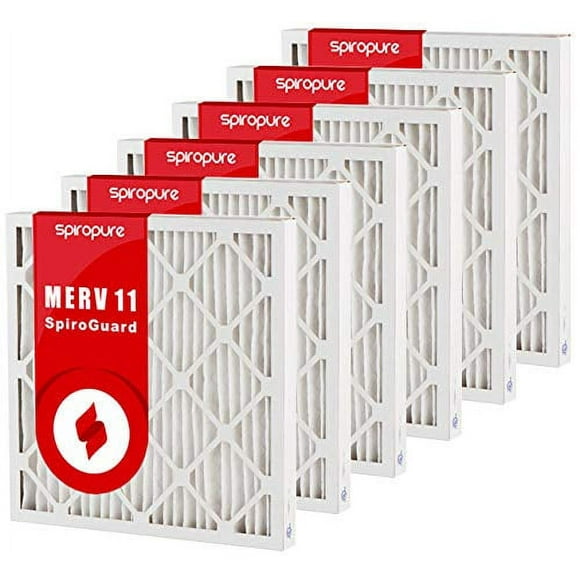 SpiroPure 30X36X2 MERV 11 Filtres à Air Géothermiques - Fabriqués aux États-Unis (6 Pack)