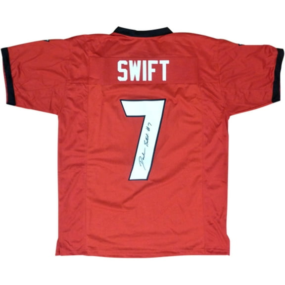 D'Andre Swift Autographed Georgia Bulldogs (Red #7) Custom Jersey - JSA