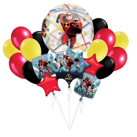 Disney Pixar Incredibles 2 Birthday Party 18 Pc Balloon Bouquet