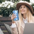thumbnail image 5 of 20oz Coffee Tumblers Blue Dog Paw Footprint Stainless Steel Vacuum Insulated Travel Tumbler Coffee Cups Mug with Lid and Straw with Cleaning Brush for Cold & Hot Drinks, 5 of 5